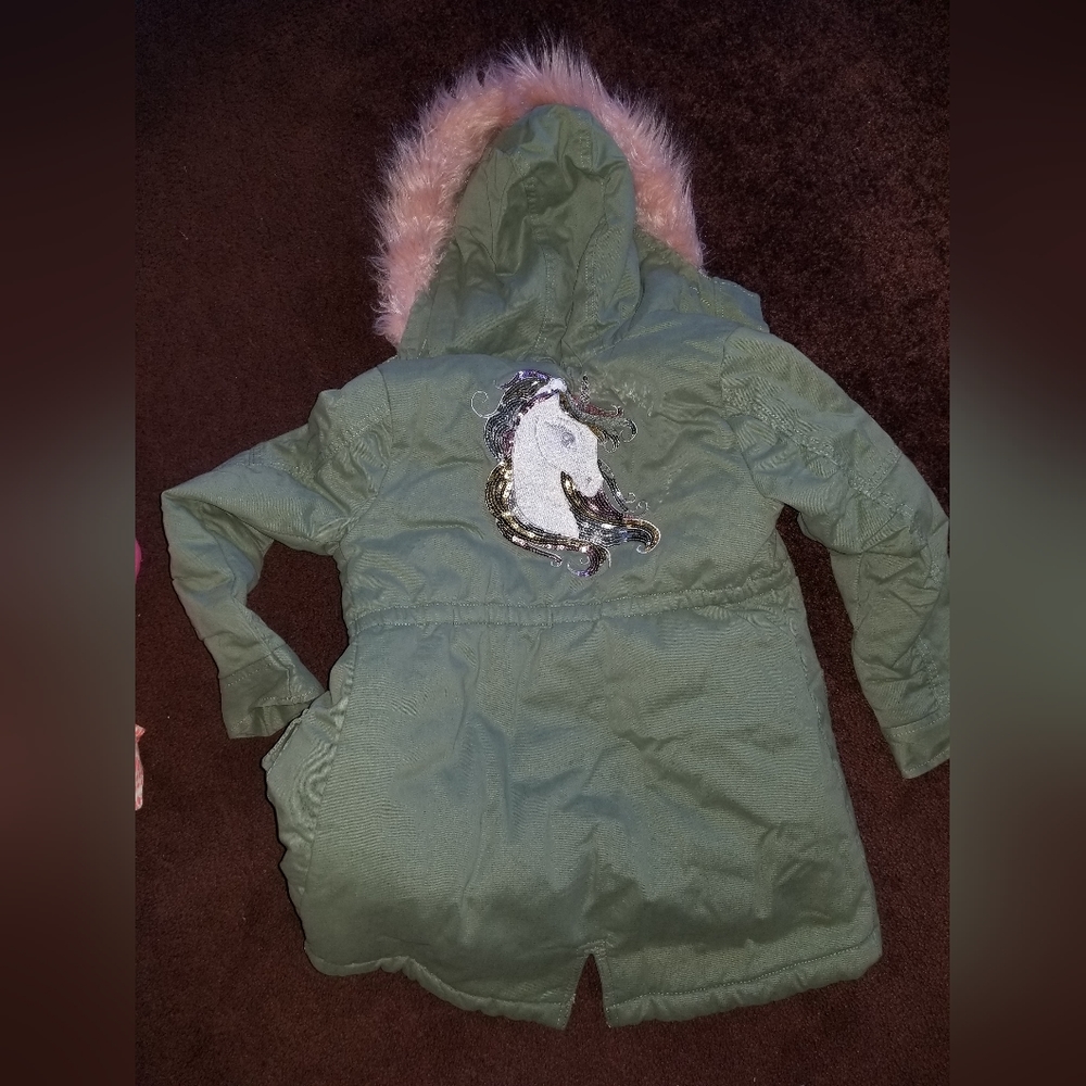 Girl's fleece lined winter coat size 7/8